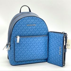 Michael Kors Adina Md Backpack & Double Zip Wallet